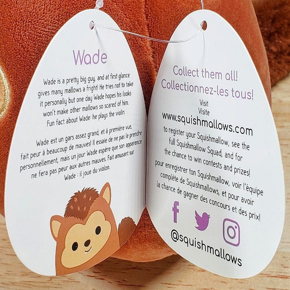 Squishmallow Wade the Werewolf 7" UltraSoft Stuffed Halloween Kids Toy Plush NWT - Picture 7 of 8